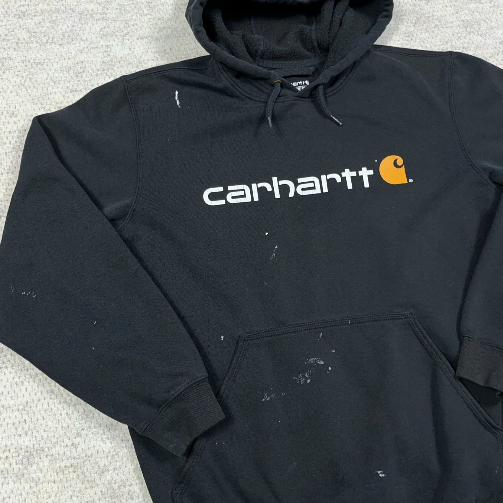 Carhartt Carhartt Hoodie Men M Black Loose Fit Spellout Sweatshirt Worn Grunge Adult Size US M / EU 48-50 / 2 - 4 Thumbnail