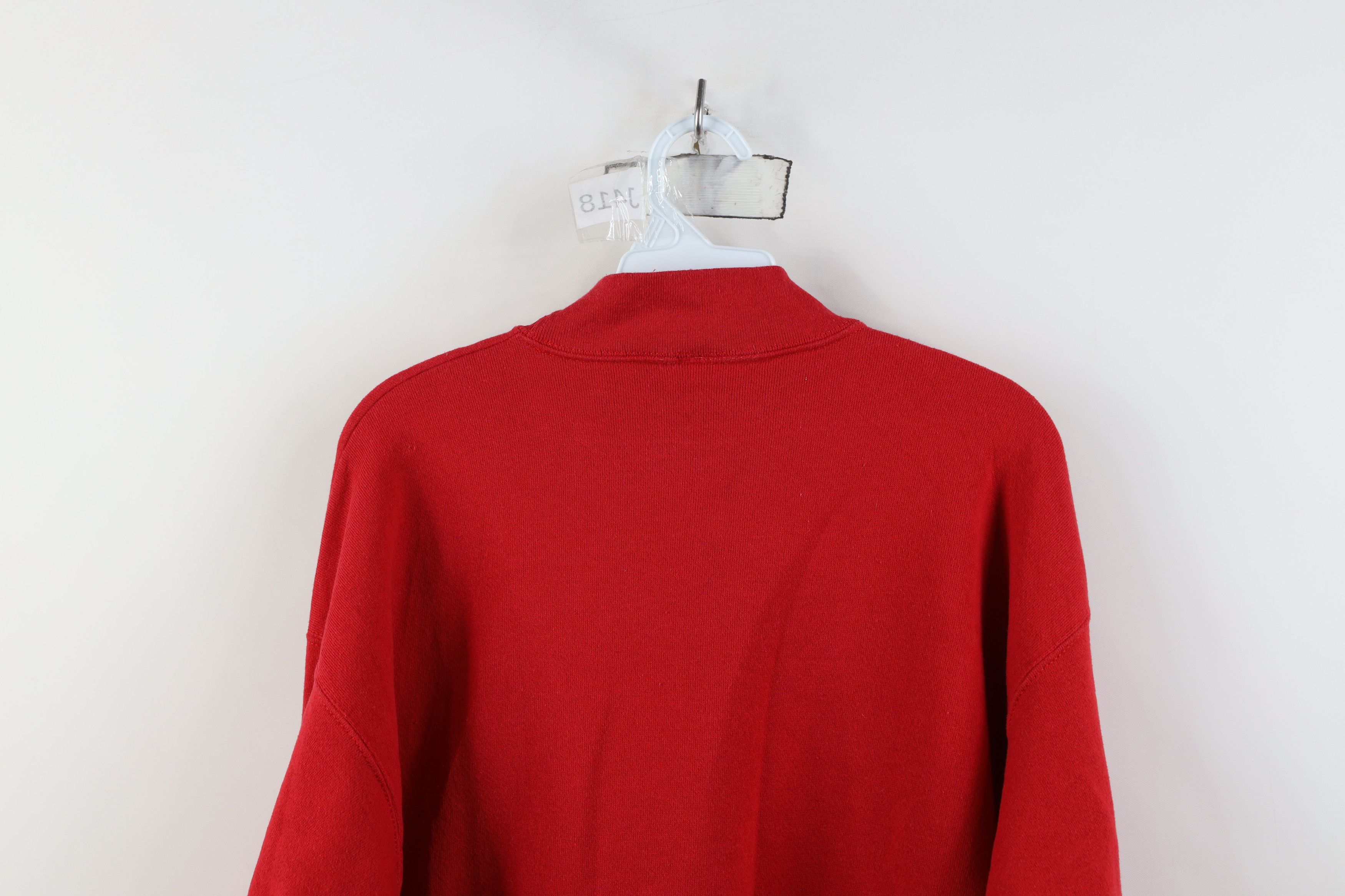 Vintage Vintage 70s 80s University Mock Neck Sweatshirt Red USA Size L / US 10 / IT 46 - 11 Thumbnail