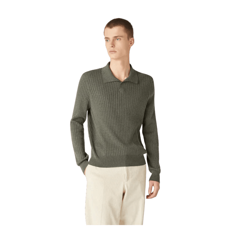 Loro Piana o1w1db10725 FAO3673 Lexington Polo Shirt in Military Green Size US XL / EU 56 / 4 - 2 Thumbnail