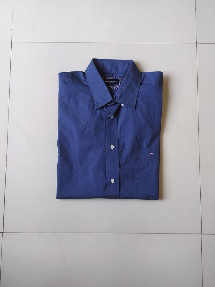 Image of Eden Park Dark Blue Shirt Contrasting Elbow Patches$140, Men's (Size XL)