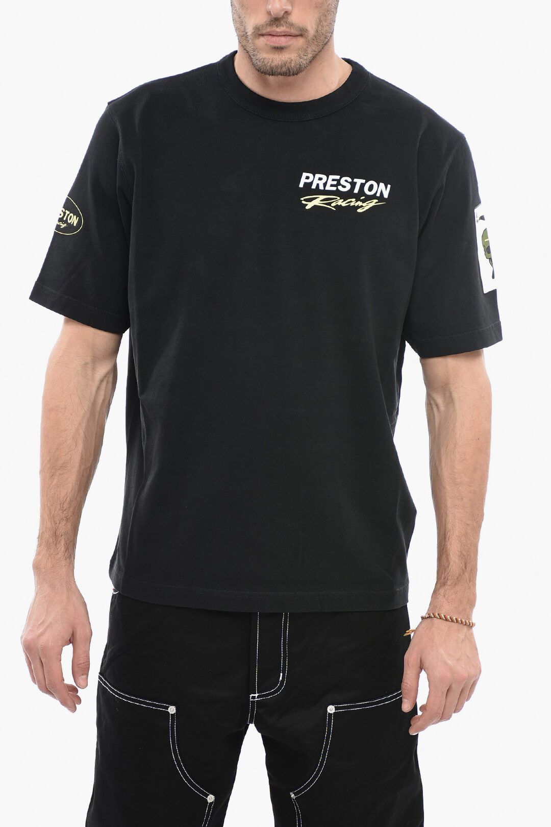 image of Heron Preston Og1Mm0424 Crewneck Cotton T-Shirt In Black, Men's (Size Small)
