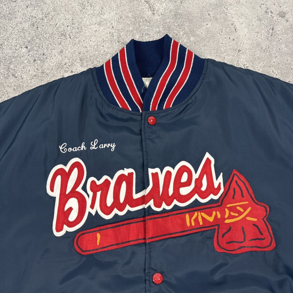 Holloway × Starter × Vintage Vintage 80s Holloway Atlanta Braves Varsity Bomber Jacket Size US XL / EU 56 / 4 - 6 Thumbnail
