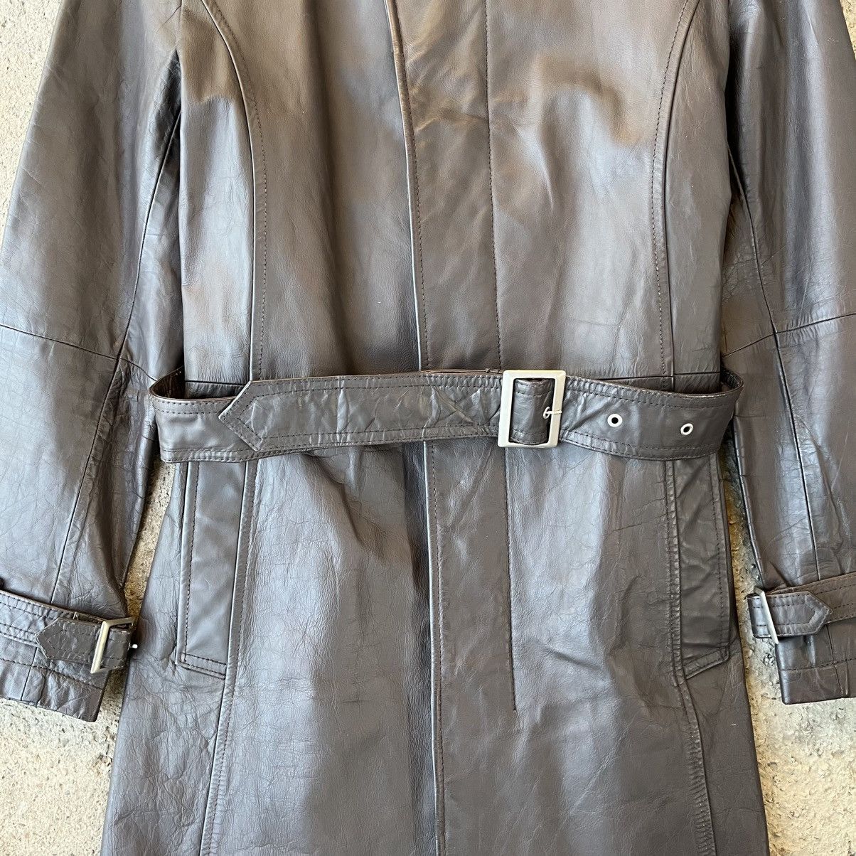 Tornado Mart Tornado Mart leather maxi coat Size L / US 10 / IT 46 - 6 Thumbnail