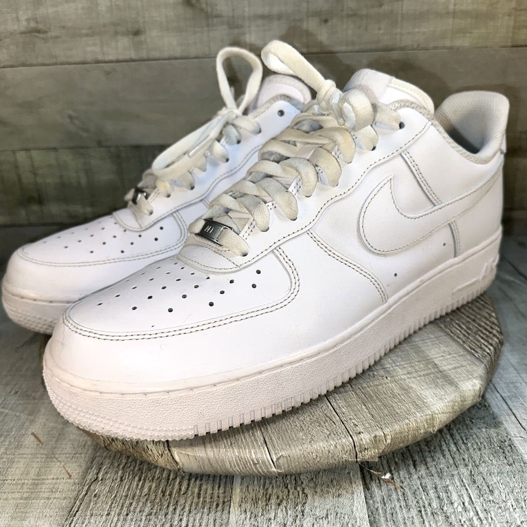 Nike Nike Air Force 1 Low Top Sneakers Mens 11.5 Triple White CW2288-111 Leather Rubber Breathable Cushioned Comfort Casual Activewear 2022 2020 Vintage No Size US L / EU 52-54 / 3 - 3 Thumbnail