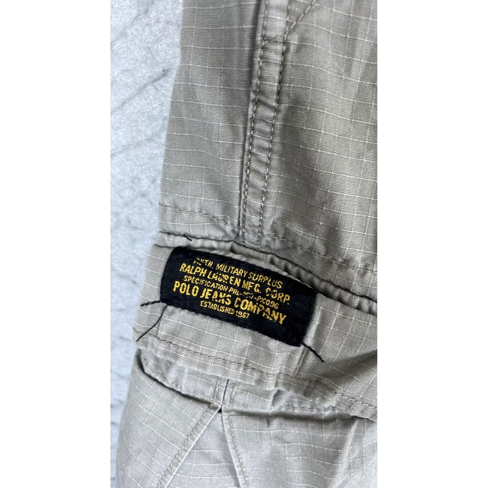 Vintage Polo Jeans Co. Ralph Lauren Cargo Shorts Mens 38 Gray Ripstop 11 Inseam Casual Size US M / EU 48-50 / 2 - 2 Thumbnail