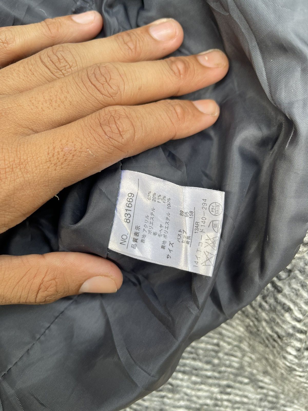 Japanese Brand Nouvelle et Chic Hooded Wool Blend Coat 38 Gray Size XS / US 0-2 / IT 36-38 - 17 Thumbnail