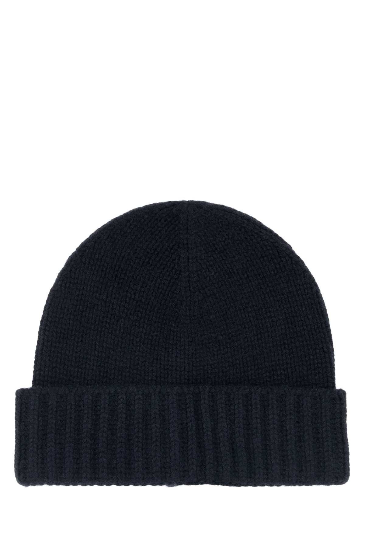 MooRER Navy Blue Cashmere Beanie Hat Size ONE SIZE - 1 Thumbnail