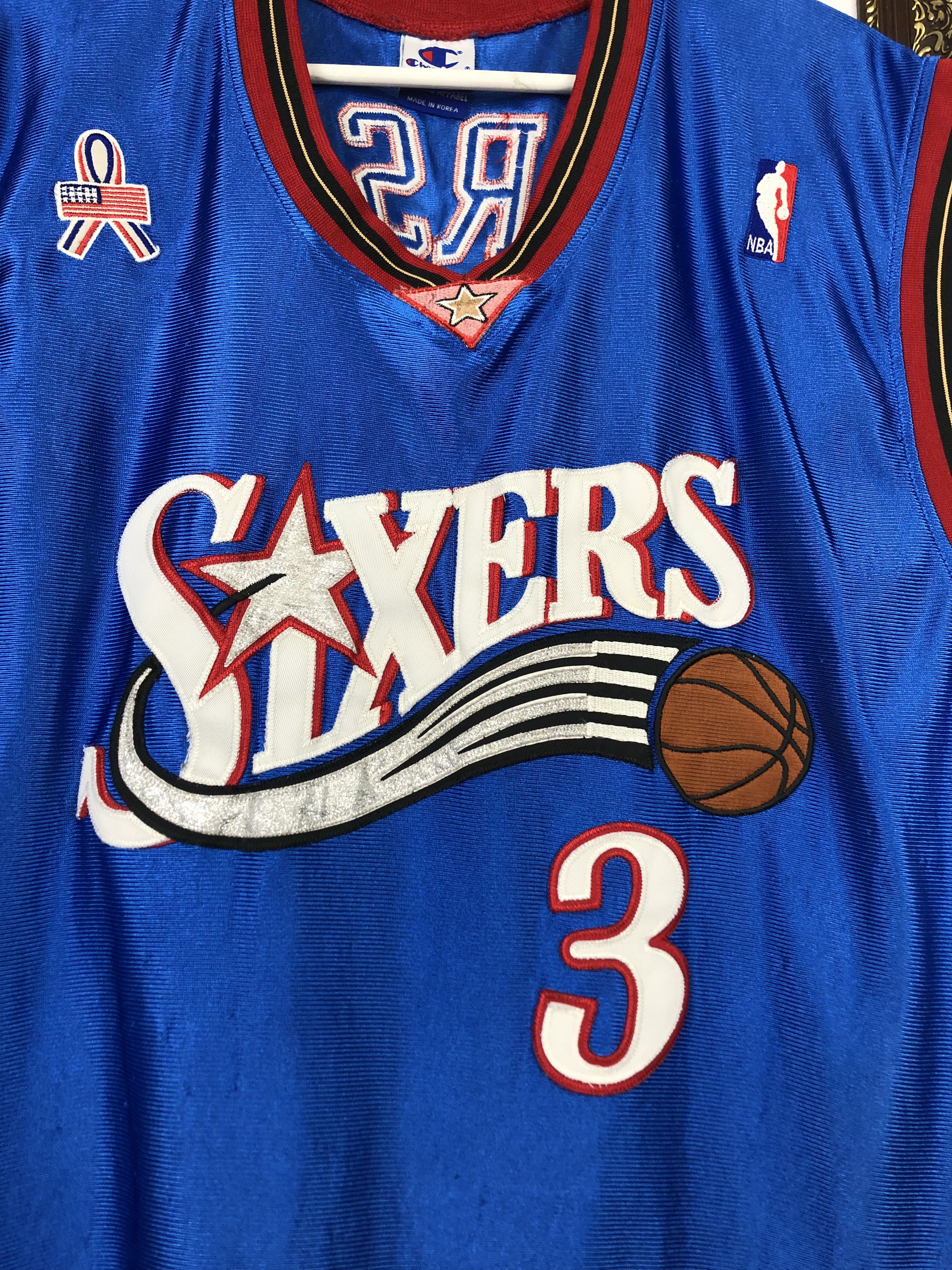 Champion Allen Iverson Vintage Champion 76ers Sixers Jersey Size US L / EU 52-54 / 3 - 3 Thumbnail