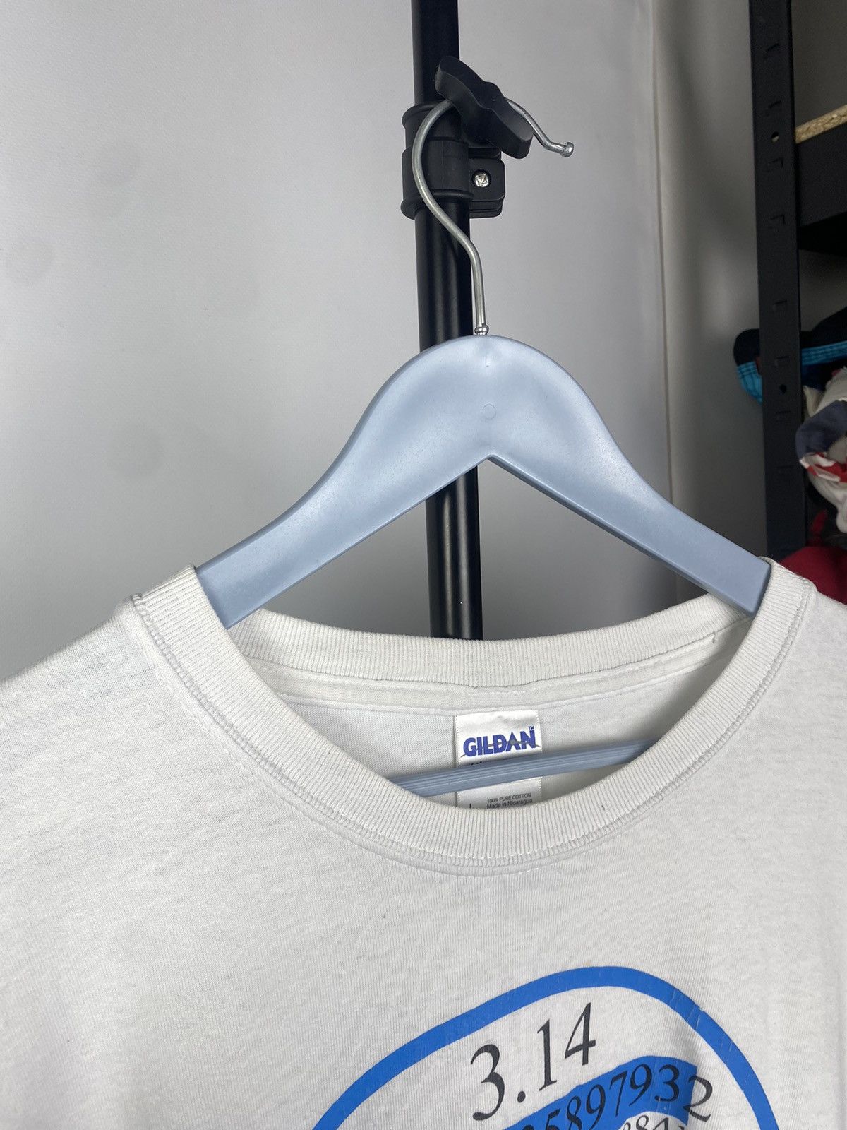 Vintage Y2K 00’s Vintage Pi 3.14 Stonewash Art T Shirt Hype CW21 Size US L / EU 52-54 / 3 - 3 Thumbnail