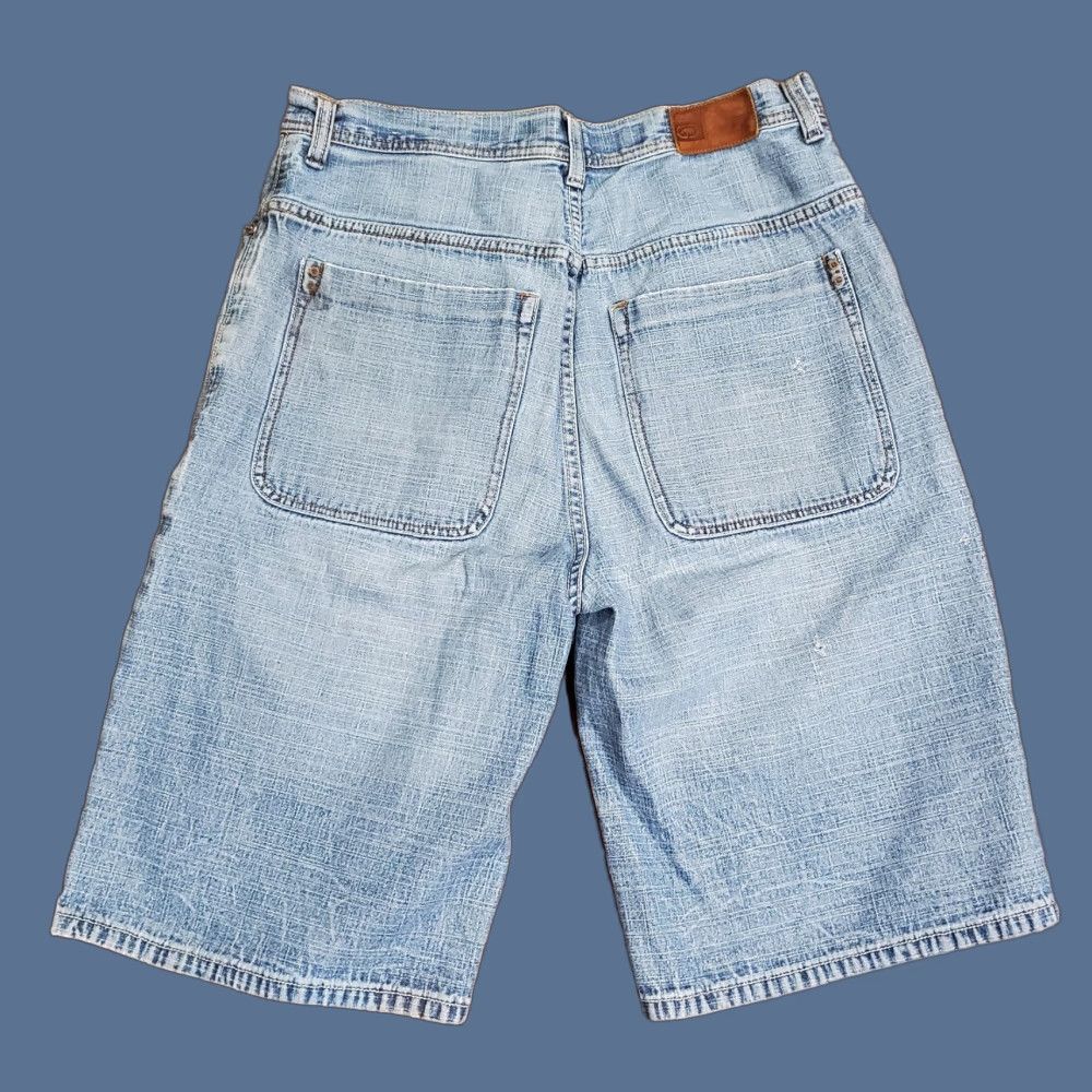Ecko Unltd. Ecko Unltd Denim Jean Shorts Mens 34 Baggy 5 Pocket Light Wash Distressed Bermuda Jeans Shortways? Size US 34 / EU 50 - 1 Thumbnail
