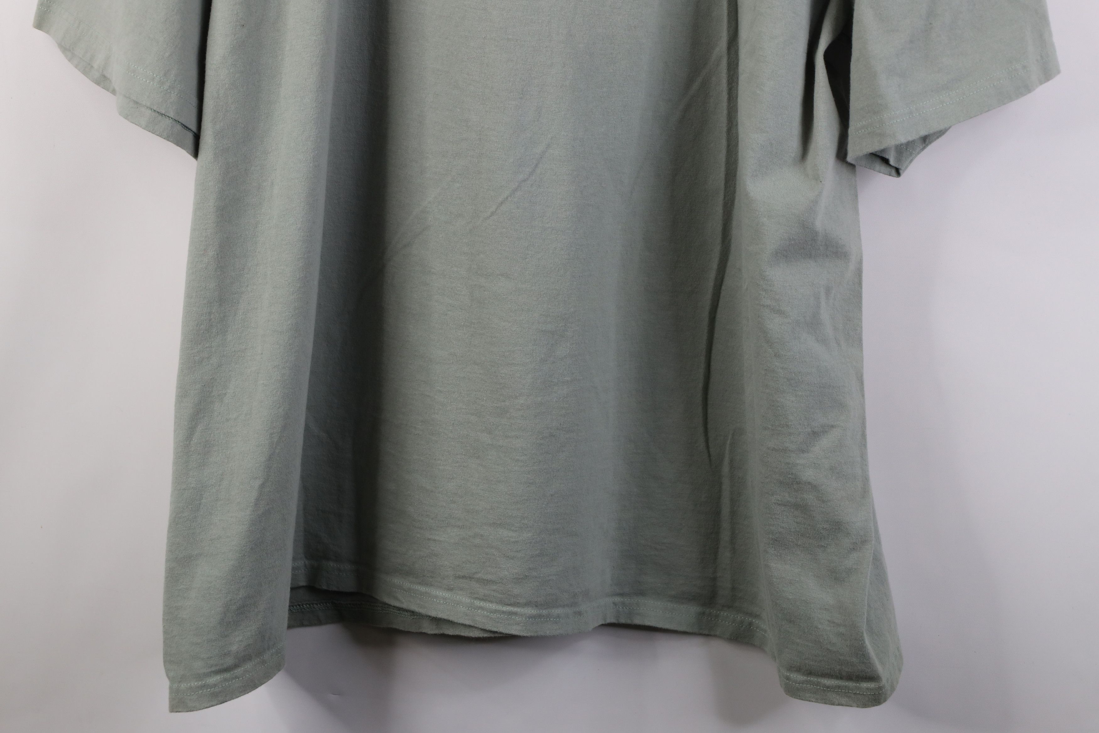 Vintage Vintage 90s Y2K Streetwear Cotton T-Shirt Light Green Size US XXL / EU 58 / 5 - 3 Thumbnail