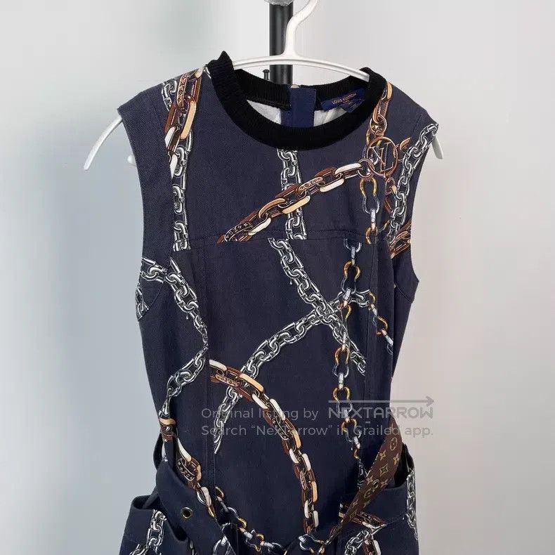 Louis Vuitton Louis Vuitton Black chain print A-line dress Size XS / US 0-2 / IT 36-38 - 3 Thumbnail