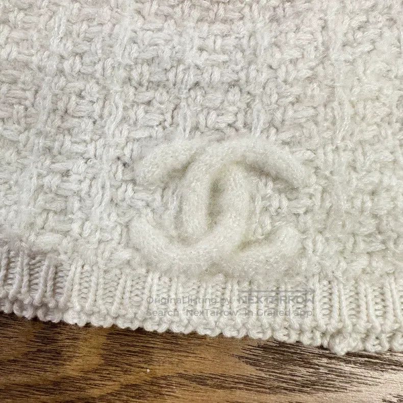 Chanel Chanel Double C logo cashmere thread cap Size ONE SIZE - 6 Thumbnail