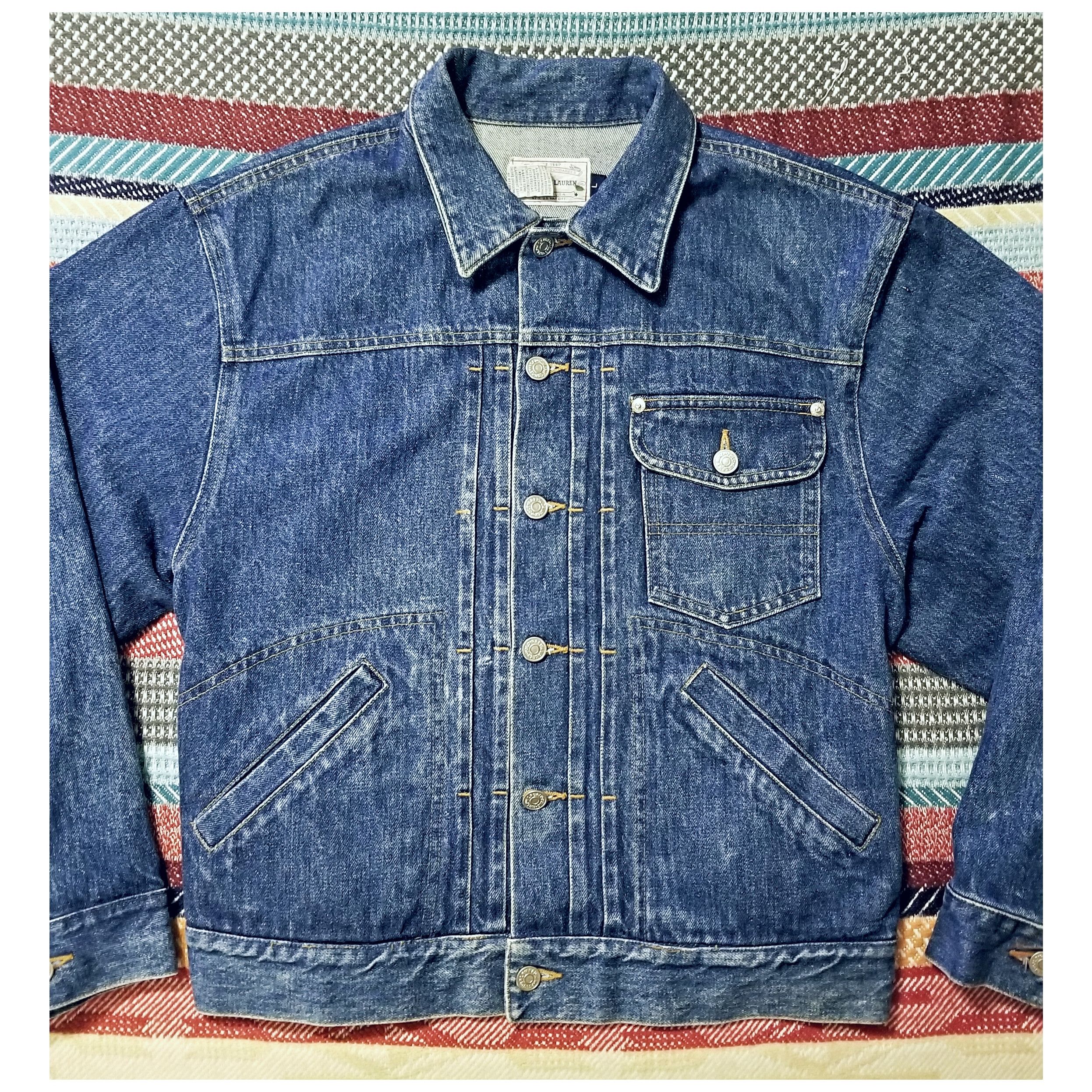 RRL Ralph Lauren VTG 80s POLO RALPH LAUREN DENIM JACKET- WOMEN'S SIZE LARGE Size L / US 10 / IT 46 - 4 Thumbnail