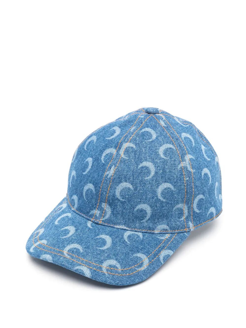 Marine Serre "MOON" LASER DENIM BASEBALL CAP Size ONE SIZE - 1 Thumbnail