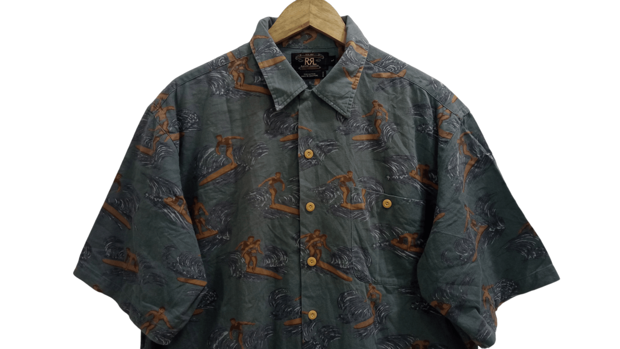 RRL Ralph Lauren × Ralph Lauren 🔥🔥RRL Ralph Lauren Full Print Hawaii Motif Shirt Size US L / EU 52-54 / 3 - 13 Thumbnail