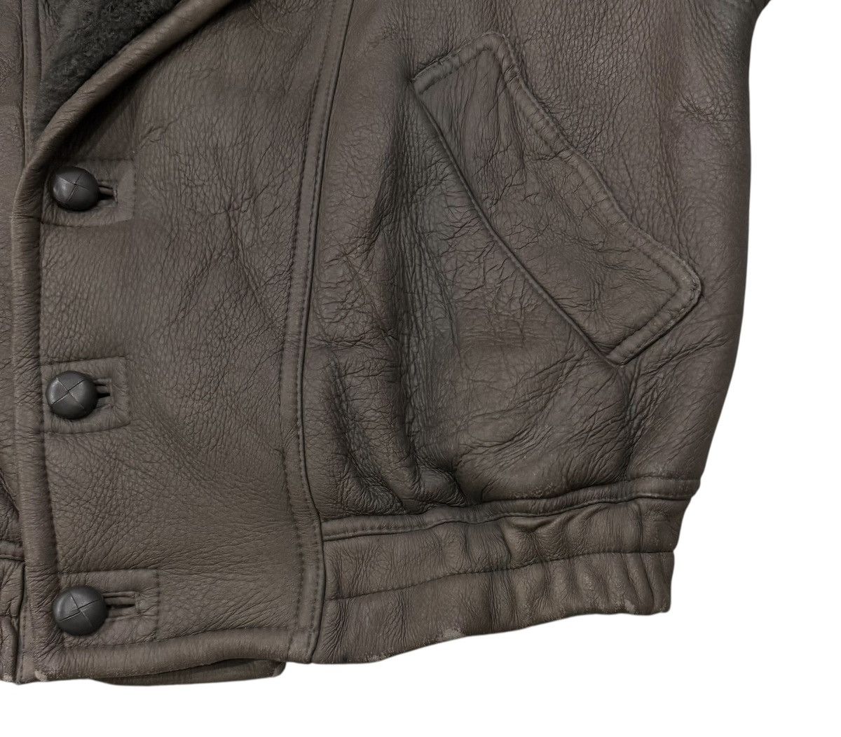 Leather Vintage Sheepskin Shearling Avant Garde Leather Jacket Size US M / EU 48-50 / 2 - 3 Thumbnail