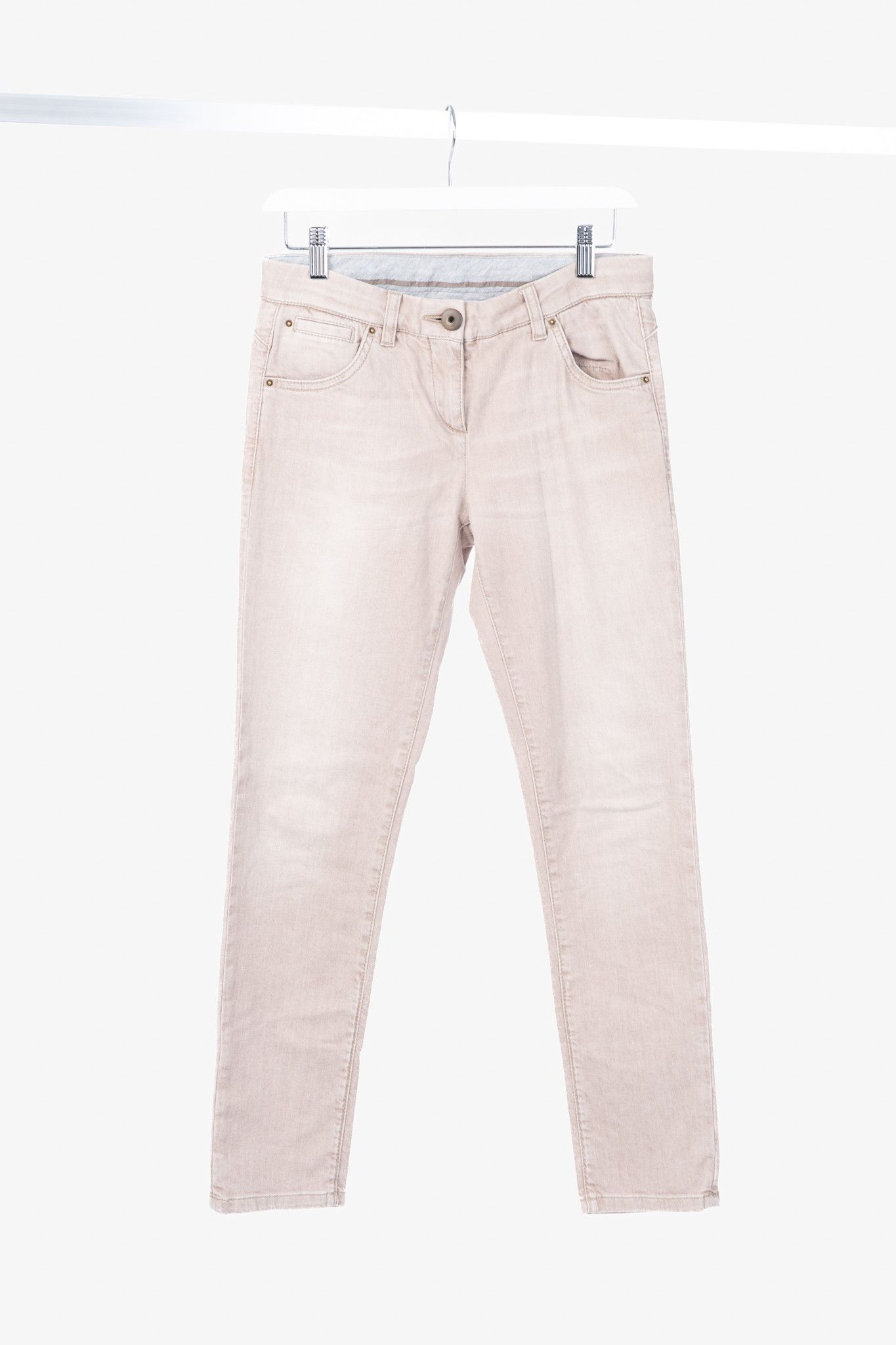 Brunello Cucinelli Brunello Cucinelli Washed Stretch-Denim Skinny Jeans Size 27" / US 4 / IT 40 - 1 Thumbnail