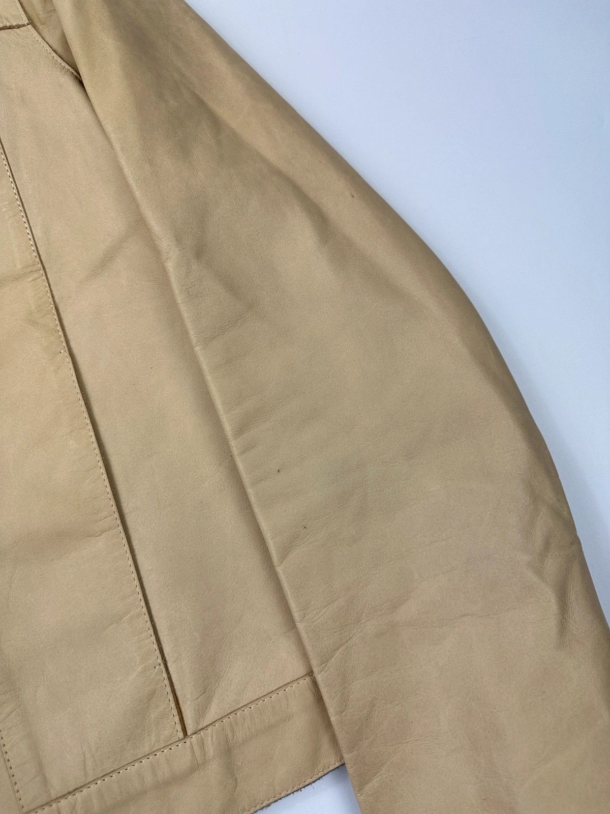 Prada Prada Milano SS99 Beige Leather CalfSkin Snap Buttons Jacket Size M / US 6-8 / IT 42-44 - 5 Thumbnail