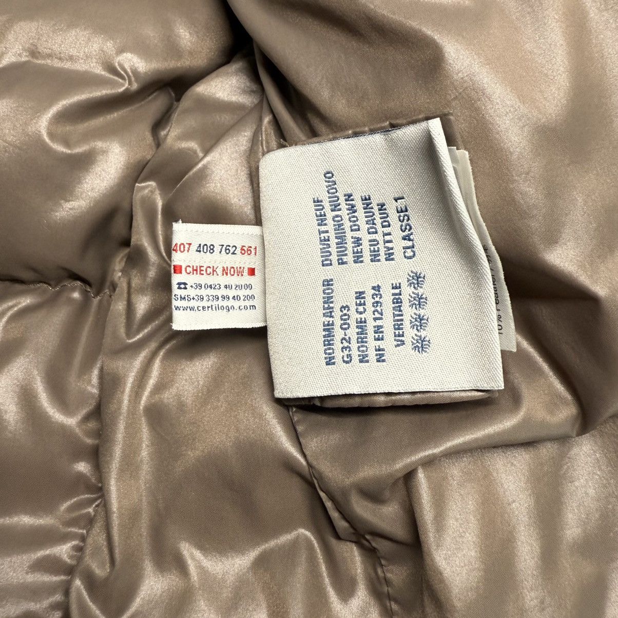 Moncler Moncler Bady Women’s Down Puffer Jacket Size 0 (XS) Beige Size XS / US 0-2 / IT 36-38 - 8 Thumbnail