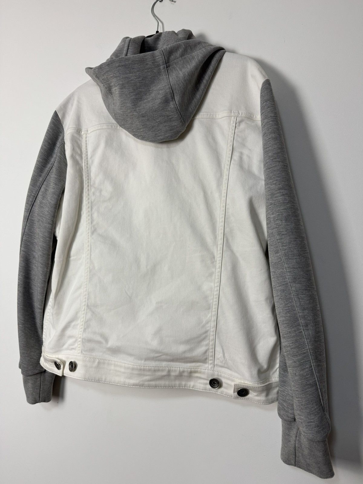Eleventy Eleventy Denim Hoodie Jacket White/Gray Luxury Designer Size US M / EU 48-50 / 2 - 9 Thumbnail