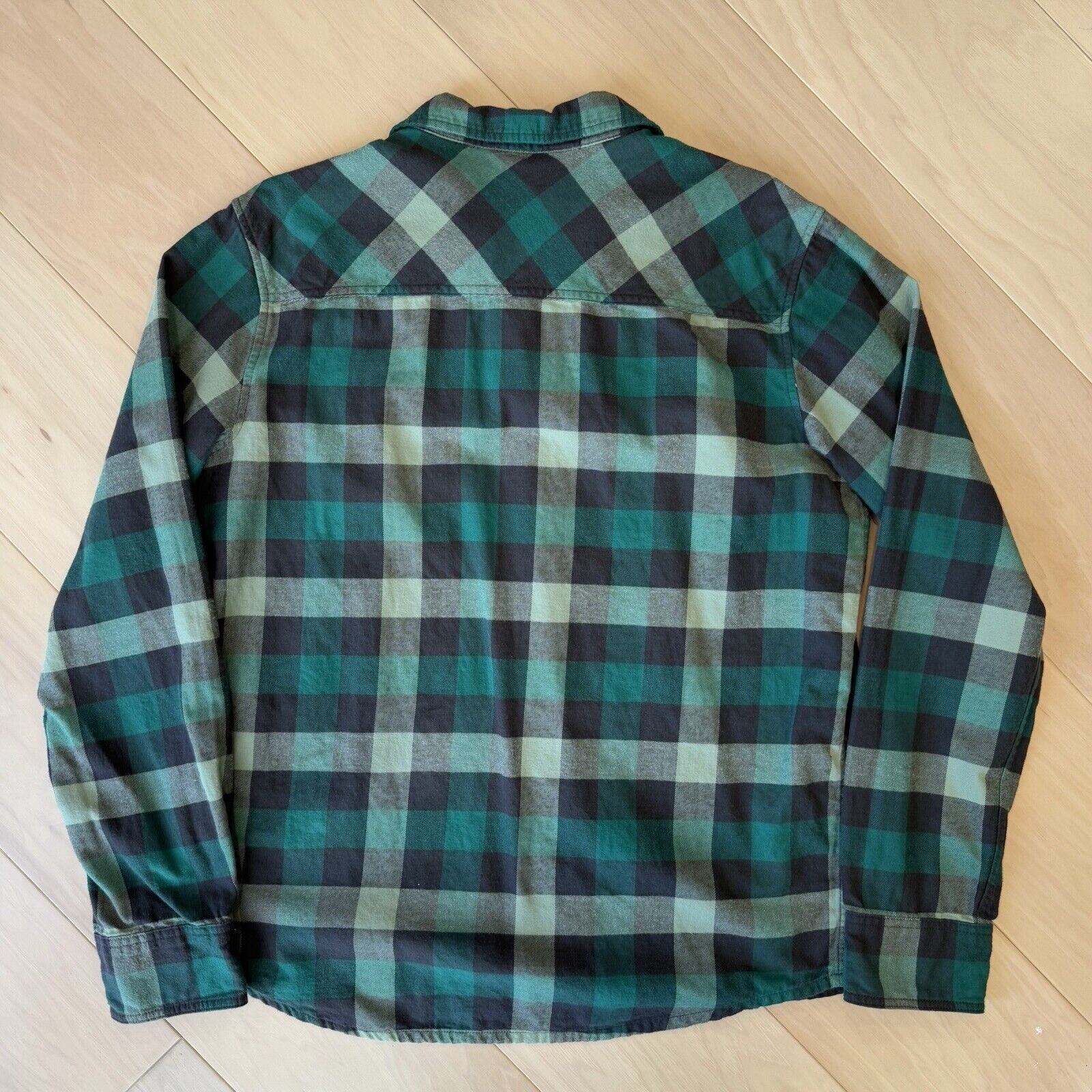 Stio Stio Flannel Medium Green Black Button Up Shirt Casual Size US M / EU 48-50 / 2 - 8 Thumbnail