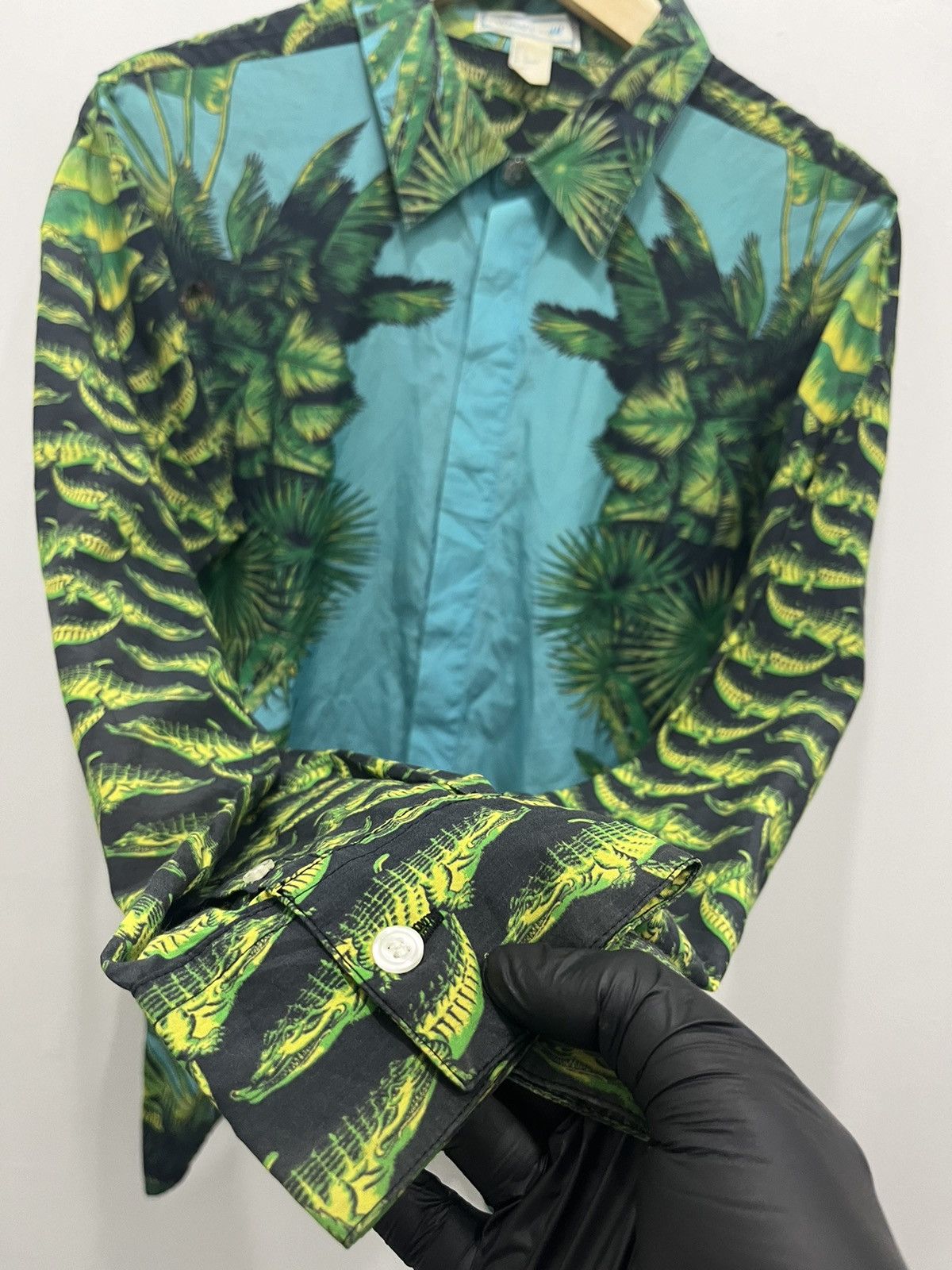 H&M × Versace Versace x H&M Full Print Alligator Long Sleeve Shirt Size US L / EU 52-54 / 3 - 3 Thumbnail