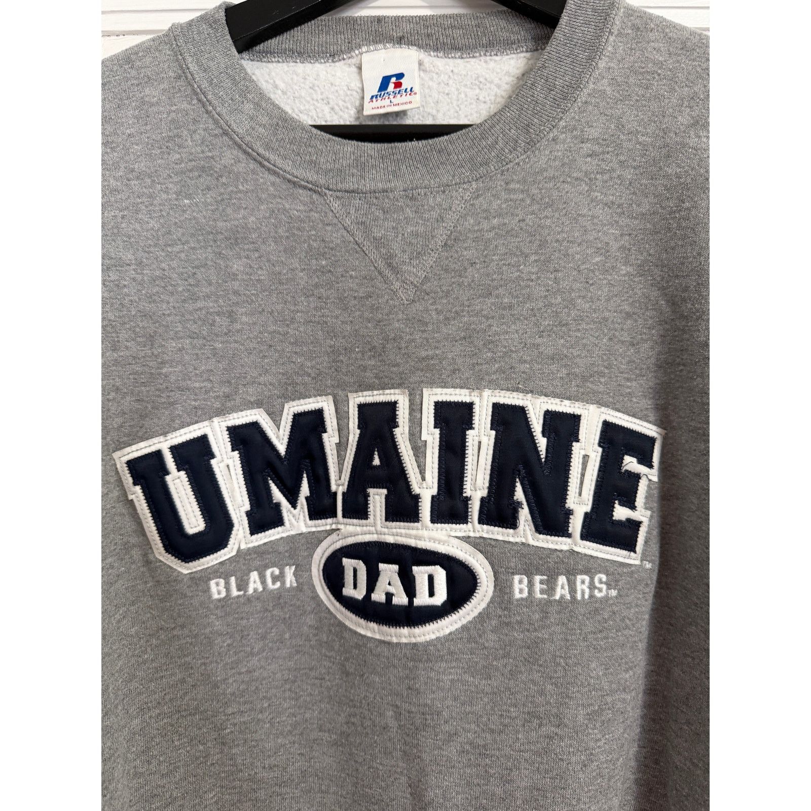 Russell Athletic University of Maine Black Bears Dad Crewneck Sweatshirt Sz L Size US L / EU 52-54 / 3 - 2 Thumbnail