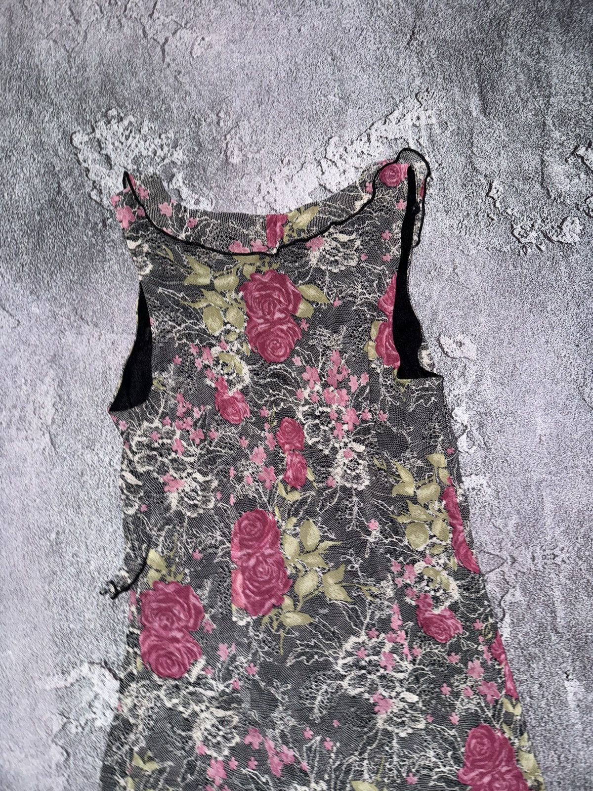 Jean Paul Gaultier × Vintage Mesh dress all printed flowers like motiv Jean Paul Gaultier Size M / US 6-8 / IT 42-44 - 13 Thumbnail