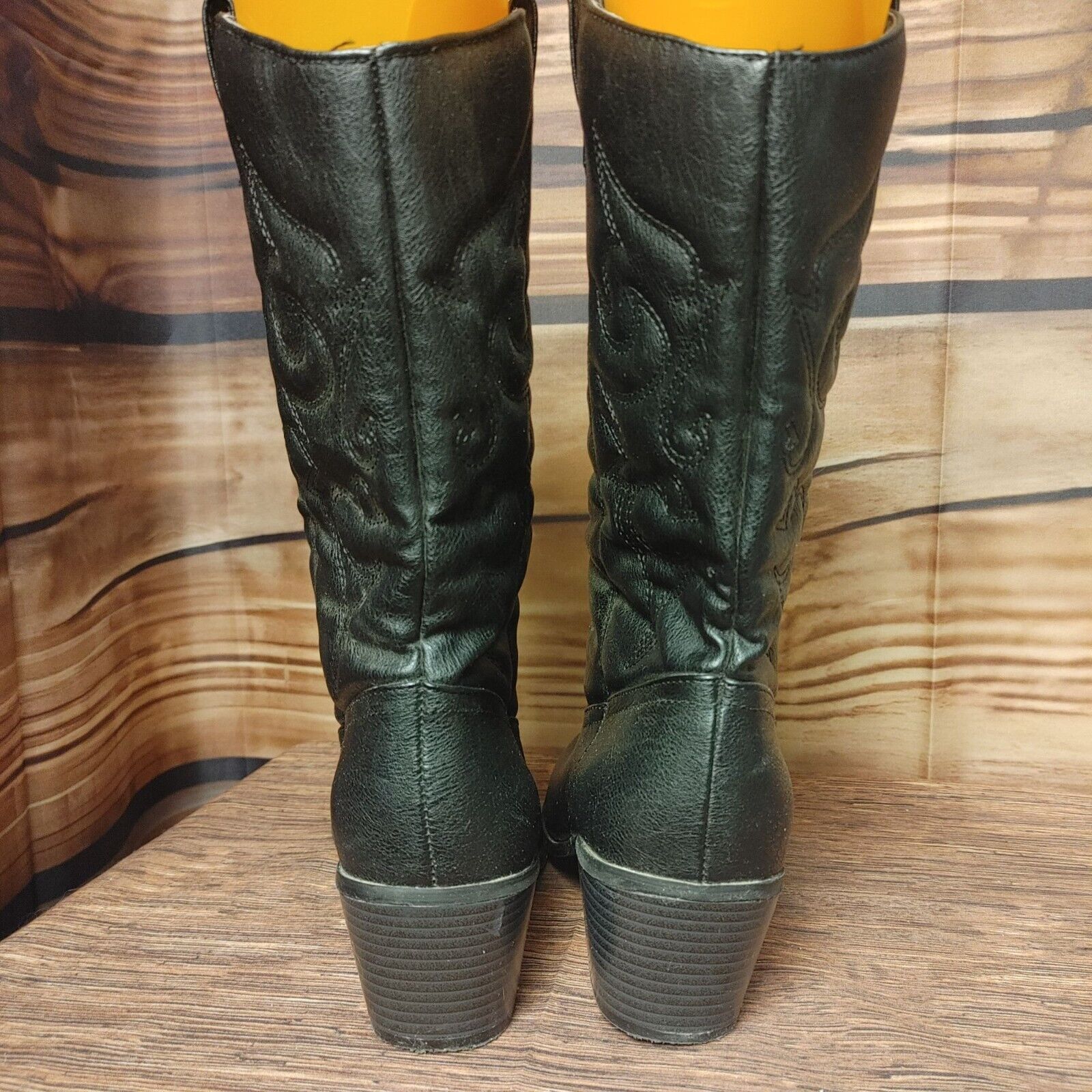 Other West Blvd Women's Black Leather Miami Cowboy Boots 12LK18 Si Size US 9.5 / IT 39.5 - 5 Thumbnail