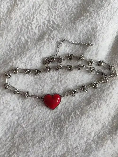 Other Punk Love Red Heart Pendant Necklace Size ONE SIZE - 1 Thumbnail