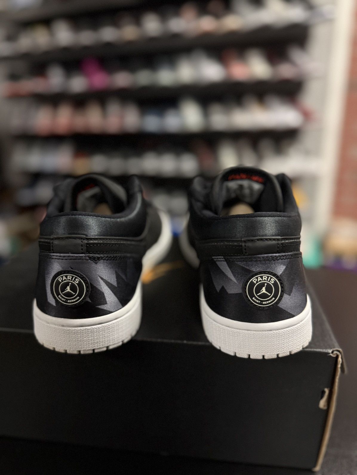 Jordan Brand × Nike Jordan 1 Low PSG Paris RARE Size 11 Black 🧼 Size US 11 / EU 44 - 7 Thumbnail