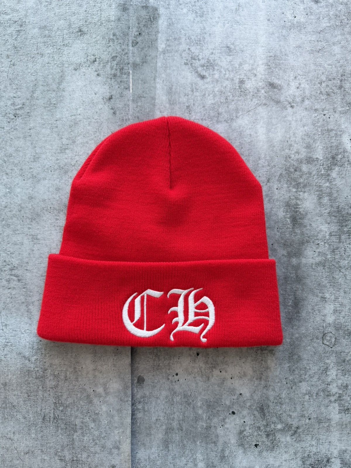 Chrome Hearts Chrome Heart Red CH beanie Size ONE SIZE - 1 Thumbnail