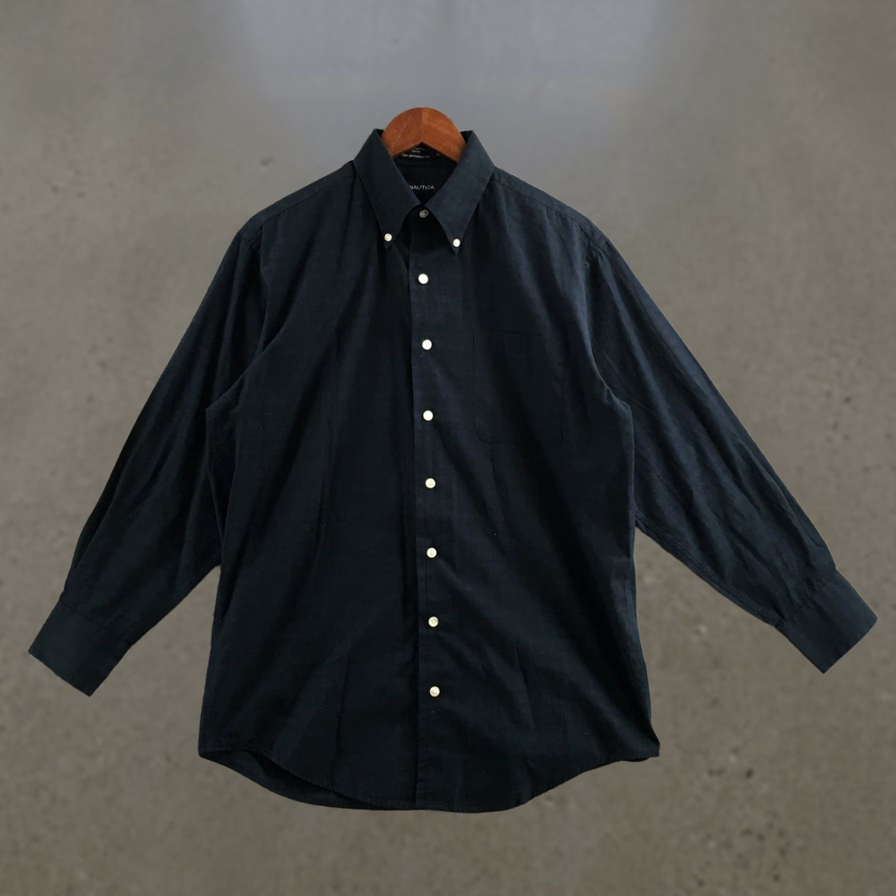 Nautica Nautica Dress Shirt Mens 15.5 Blue Plaid Cotton Long Sleeve Button-Down Collared Shirt Size 42R - 1 Thumbnail