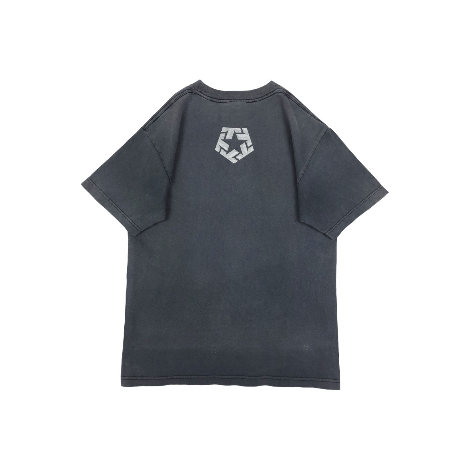 Band Tees × Vintage 💎 90s USA Tribal Sun Faded Washed Gray Black T-shirt Size M Size US M / EU 48-50 / 2 - 2 Thumbnail