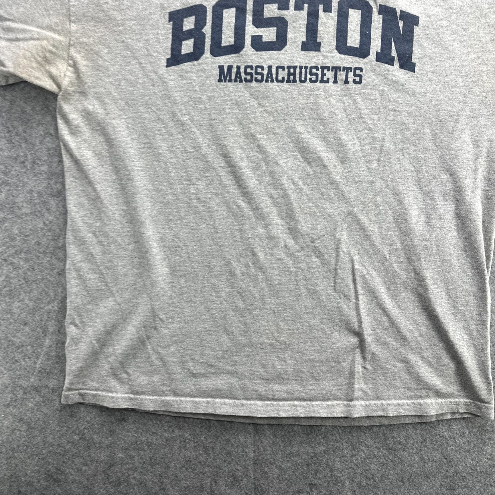 Vintage VINTAGE Boston Massachusetts Shirt Mens Large Gray Heather Graphic Tee Delta Pro Weight Size US L / EU 52-54 / 3 - 5 Thumbnail