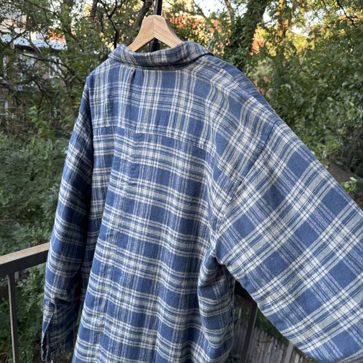 Vintage Thrashed Faded Distressed Flannel Shirt ERD Grunge Chrome Size US XL / EU 56 / 4 - 7 Thumbnail