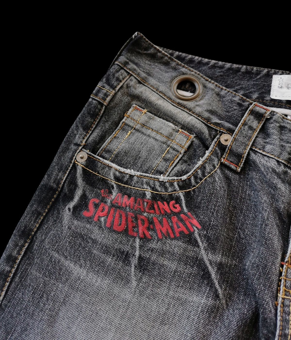 Vintage Vintage Switch Marvel Comics Distressed Denim Jeans 30x32.5 Size US 30 / EU 46 - 9 Thumbnail