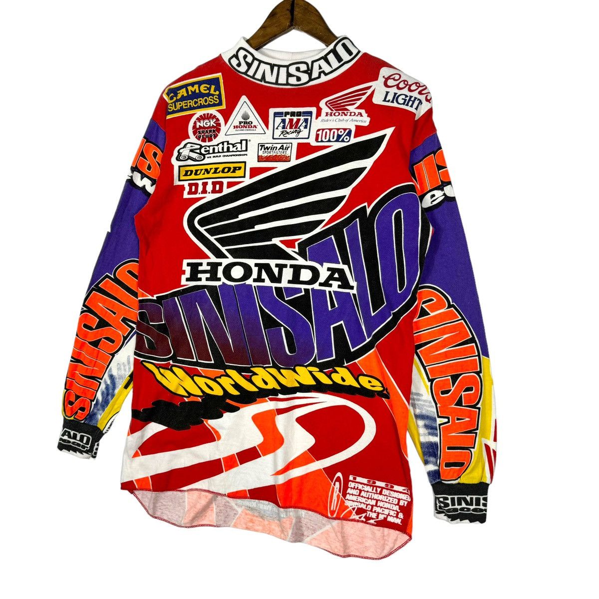 Fox Racing × Honda × Sports Specialties Vintage 1994 Honda Sinisalo Motocross Jersey Size US M / EU 48-50 / 2 - 3 Thumbnail