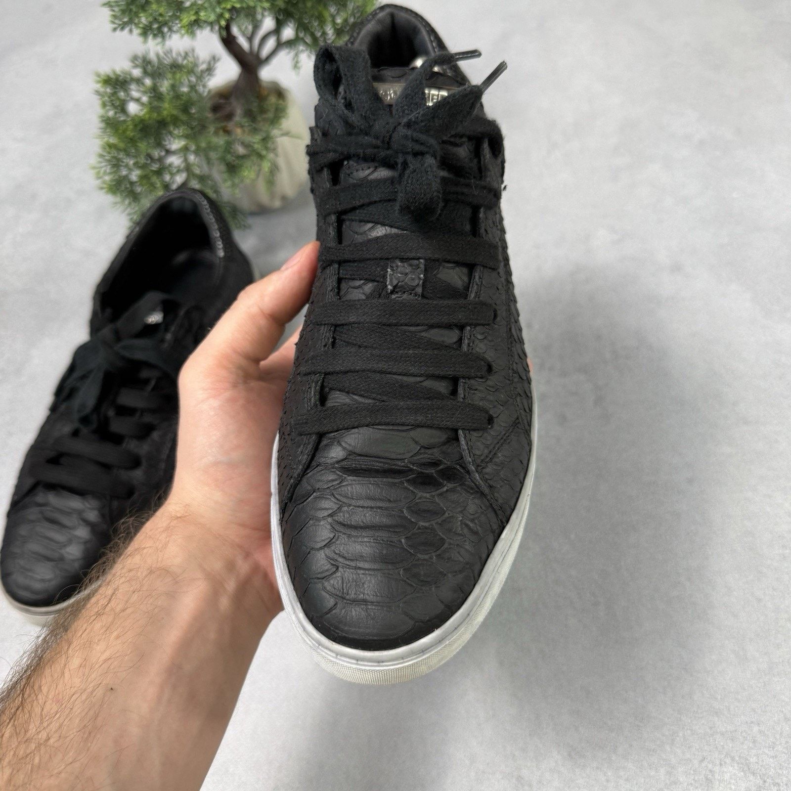 Dsquared2 DSQUARED2 Python Textured Sneakers Black Tennis Size 40 US 7 Size US 7 / EU 40 - 14 Thumbnail