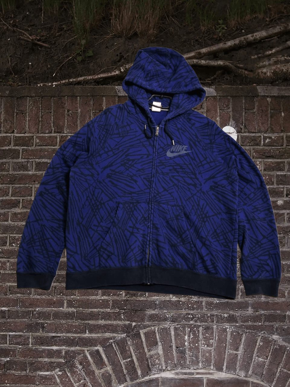 Nike Vintage Nike Zip Up Hoodie blue soft Size US XL / EU 56 / 4 - 1 Thumbnail