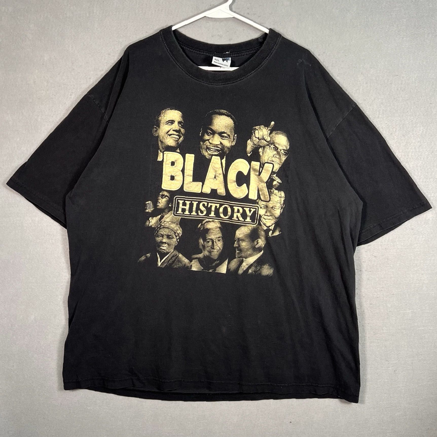 Vintage Phat Doc Black History Obama King Jr Malcolm X T Shirt Adult 4XL Black Mens Size US XXL / EU 58 / 5 - 2 Thumbnail