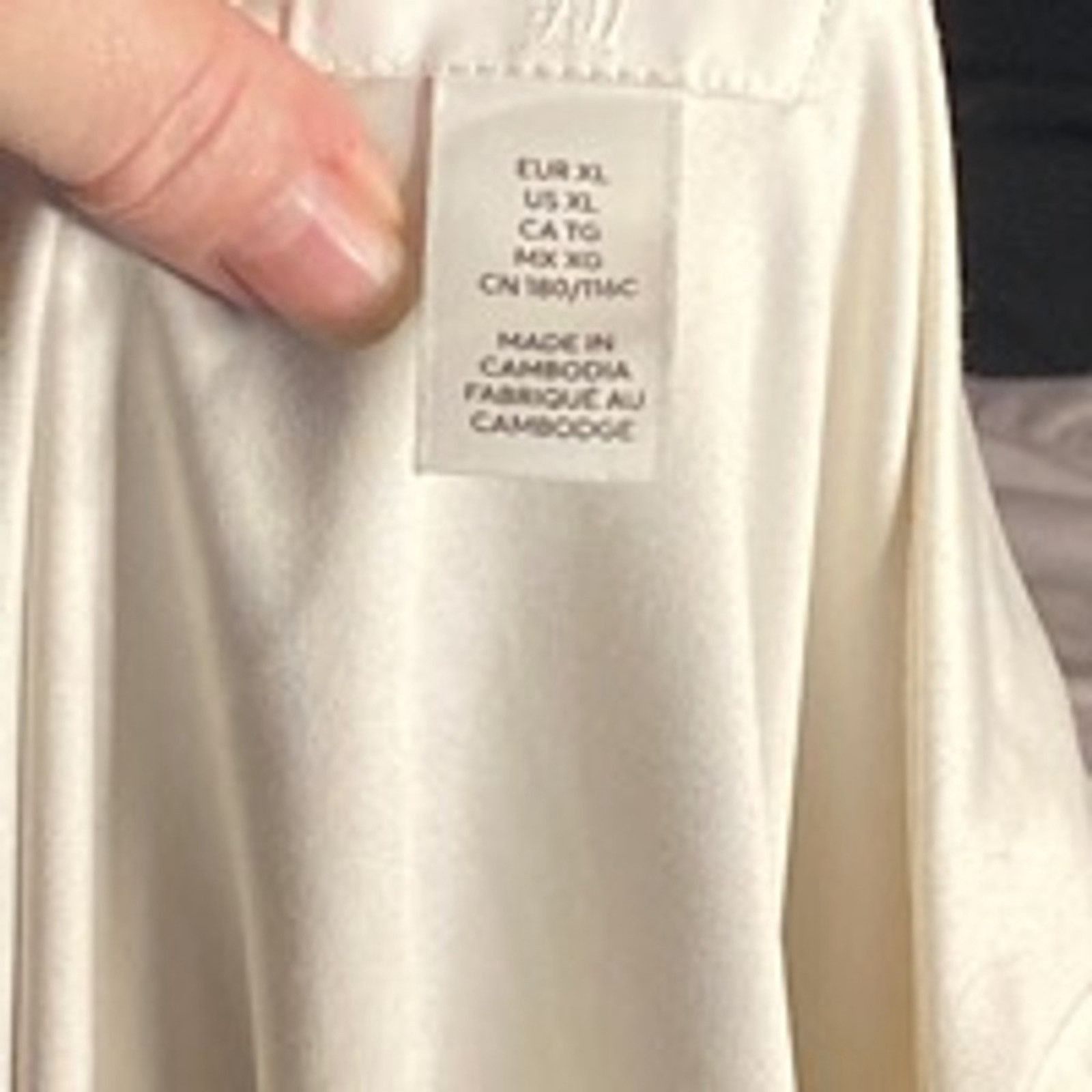 H&M Minimalist Cream Long Sleeve Stretch Bodysuit H&M Women’s XL Size XL / US 12-14 / IT 48-50 - 3 Thumbnail