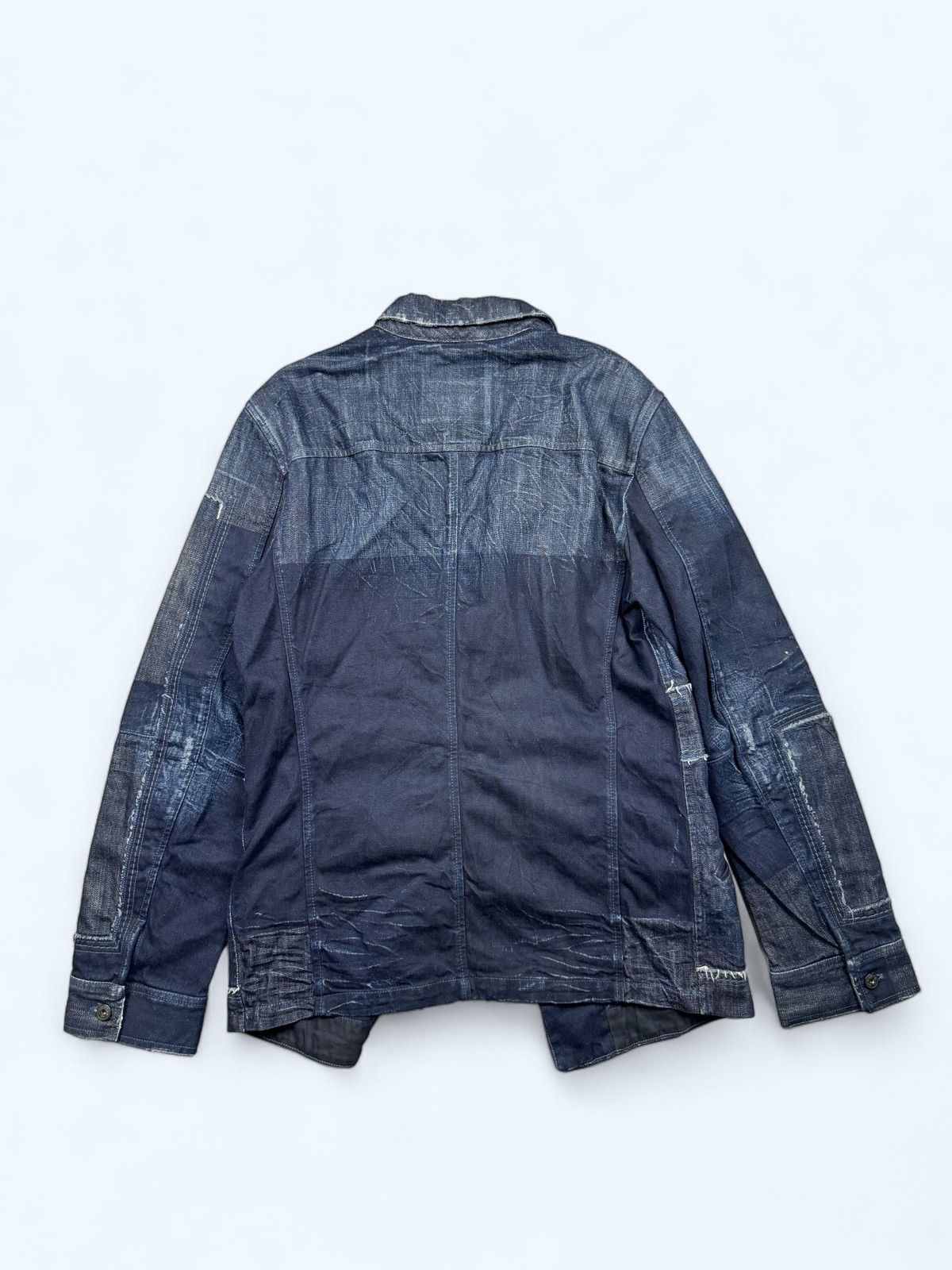 Marithe + Francois Girbaud Marithe Francois Girbaud Patchwork Denim Jacket size 54 Size US L / EU 52-54 / 3 - 2 Thumbnail
