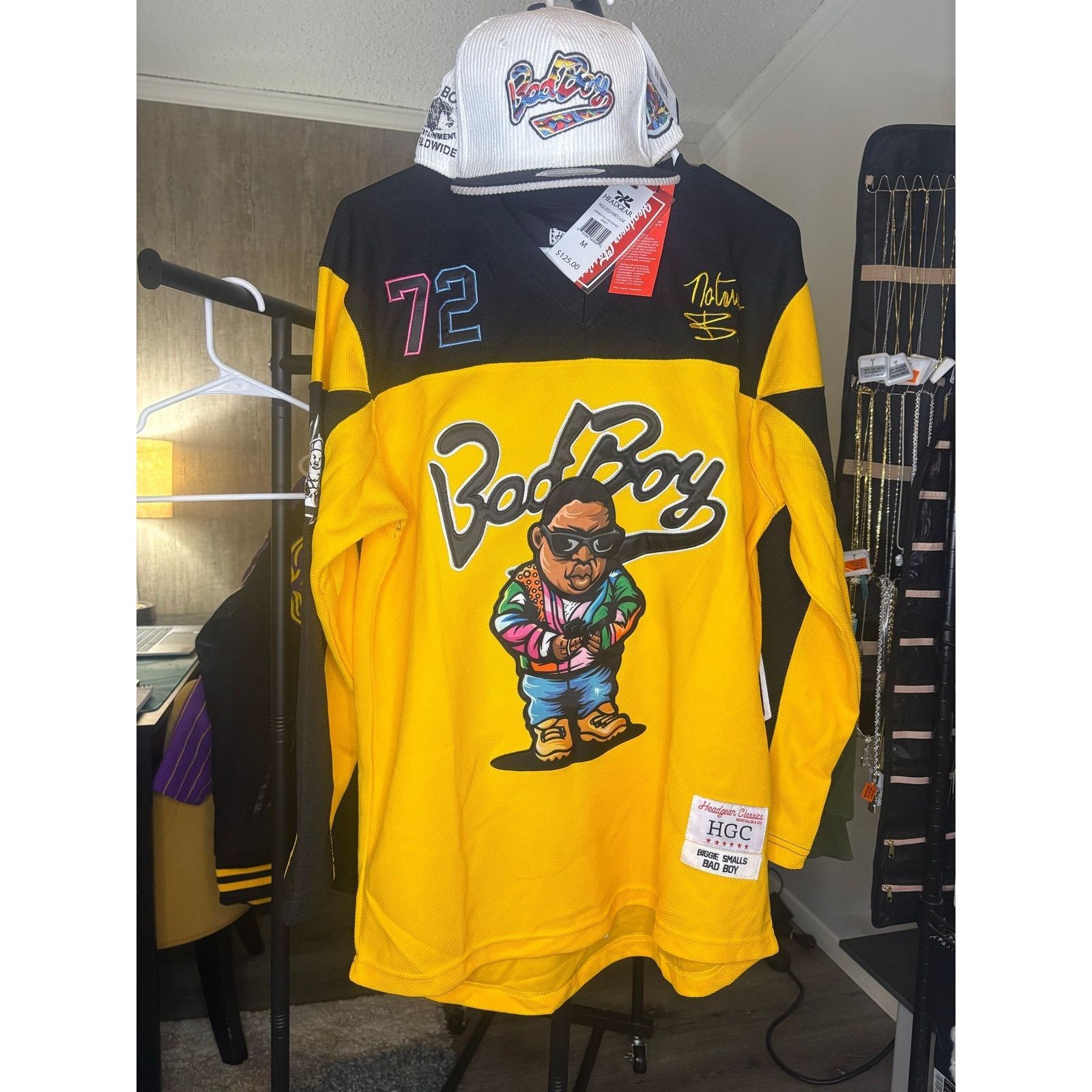 Other NWT SZ M - Biggie Smalls Hockey Jersey & Dad Biggie Hat Size US M / EU 48-50 / 2 - 1 Thumbnail