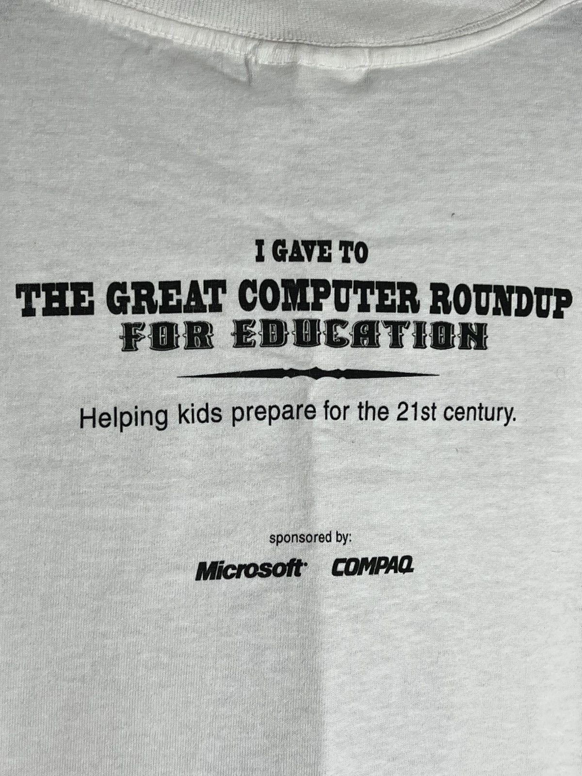 Tultex Vintage 90s Compaq Microsoft Wanted Dead Or Alive Tech Tee Size US XL / EU 56 / 4 - 4 Thumbnail