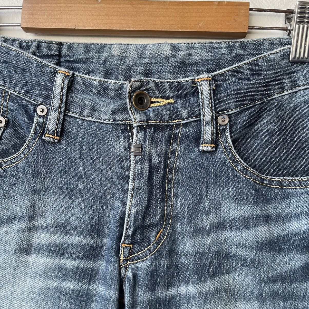 If Six Was Nine Thrashed L.G.B. Le Grand Bleu Skull Pocket Denim Jeans Size US 26 / EU 42 - 6 Thumbnail