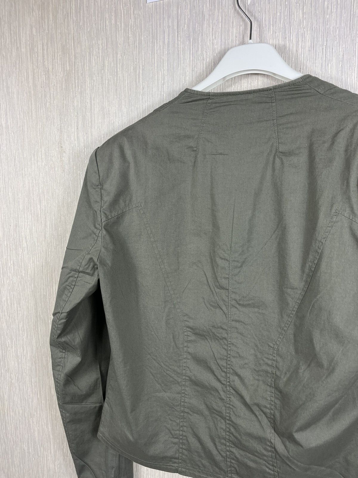 Helmut Lang × Vintage Helmut Lang moto biker cropped asymmetric zip draped jacket Size M / US 6-8 / IT 42-44 - 21 Thumbnail