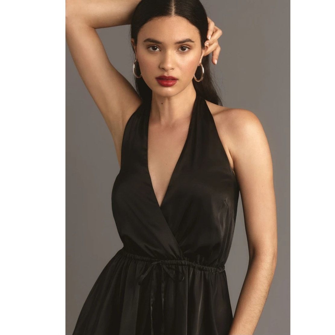 Anthropologie NWT Anthropologie Hutch Halter Romper $168 MEDIUM Black Size 32" / US 10 / IT 46 - 4 Thumbnail