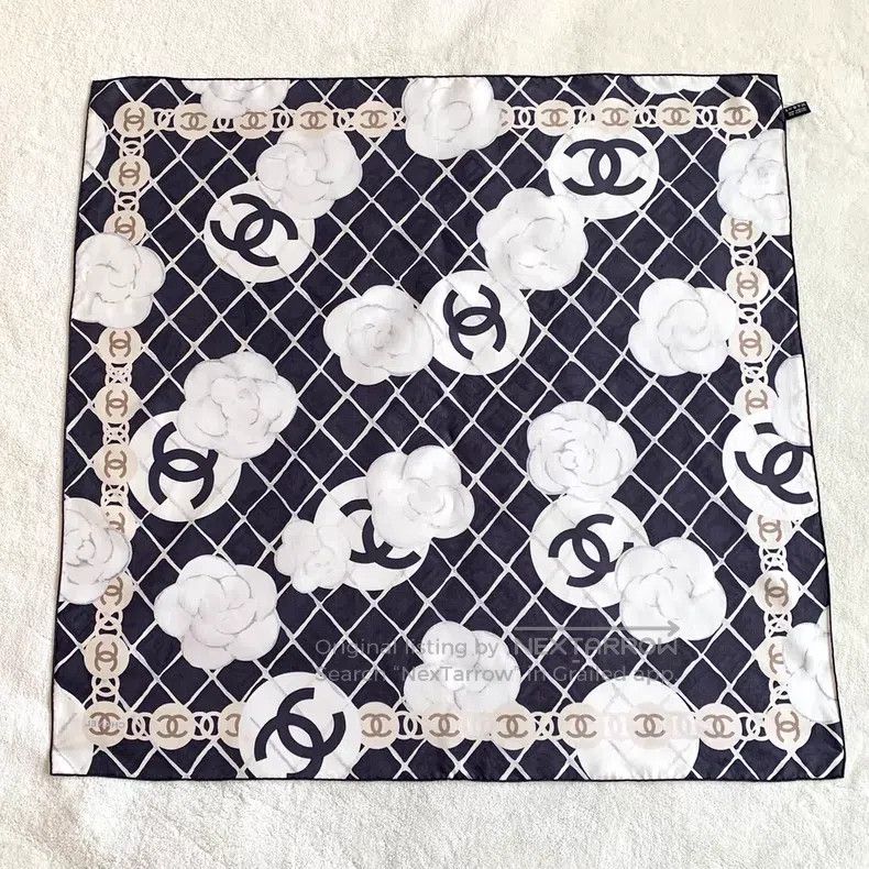 Chanel Chanel Black diamond checkered camellia printed mulberry s Size ONE SIZE - 2 Thumbnail